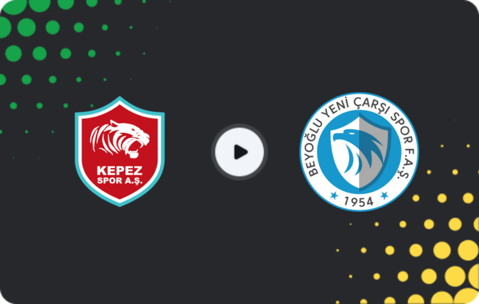 Where to watch Kepezspor — Beyoğlu Yeni Çarşı, 2. Lig, 16.12.2025