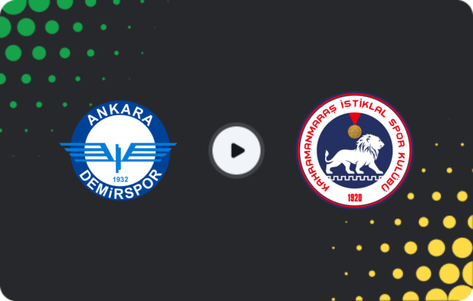 Where to watch Ankara Demirspor — Kahramanmaraş İstiklalsp, 2. Lig, 17.12.2025