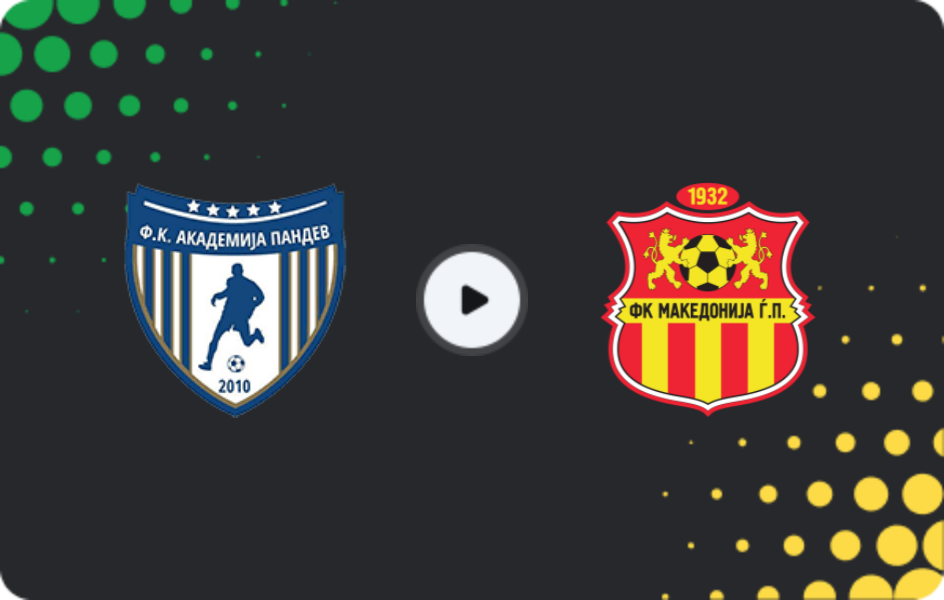Where to watch Akademija Pandev — Makedonija GjP, First League, 07.12.2025