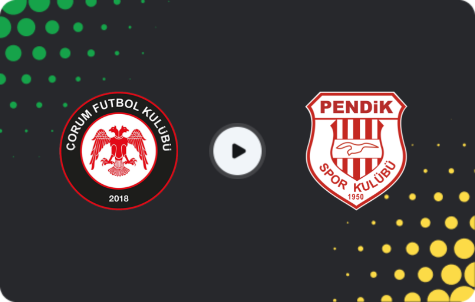Where to watch Çorum — Pendikspor, TFF First League, 07.12.2025