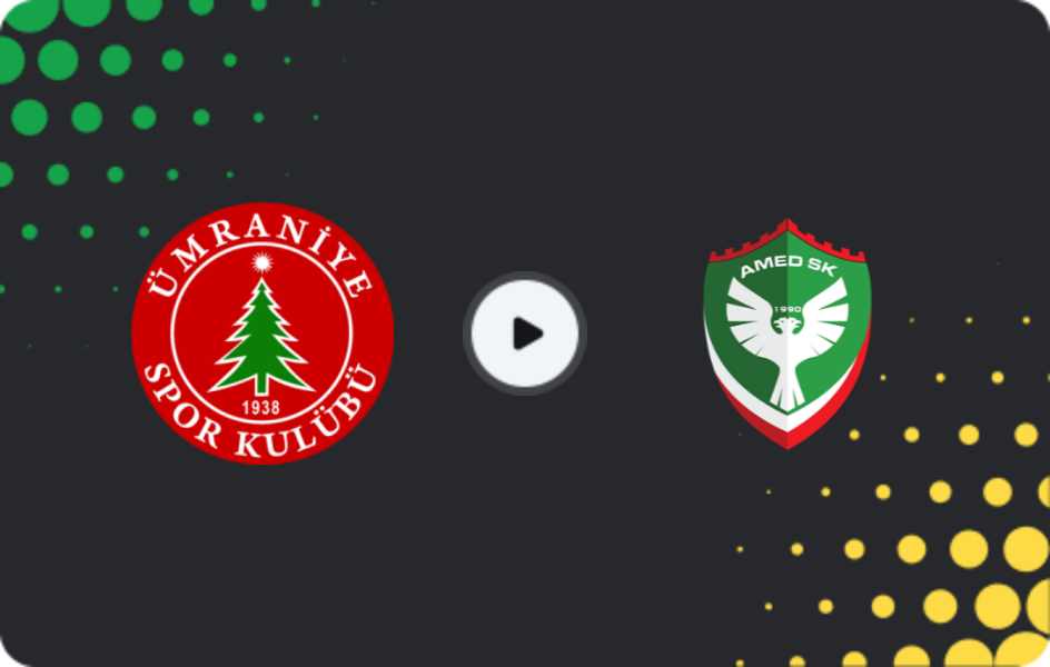 Where to watch Ümraniyespor — Amed, TFF First League, 07.12.2025