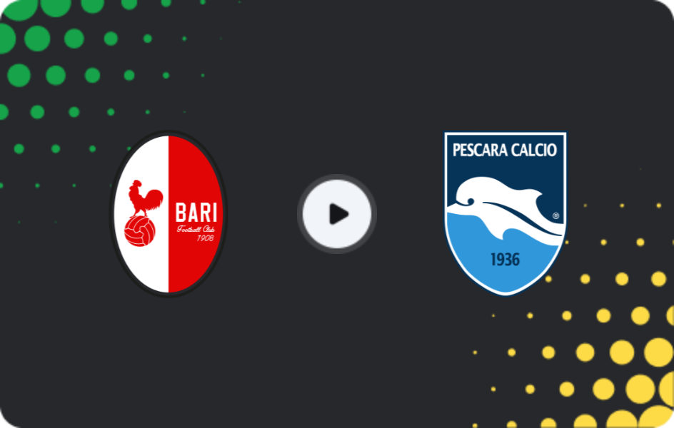 Where to watch Bari — Pescara, Serie B, 08.12.2025
