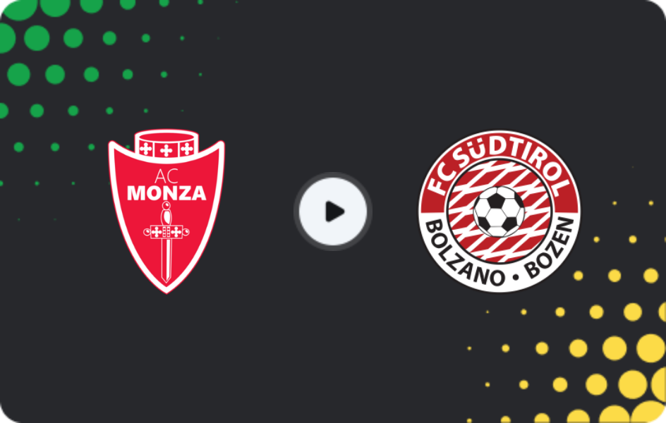 Where to watch Monza — Sudtirol, Serie B, 08.12.2025