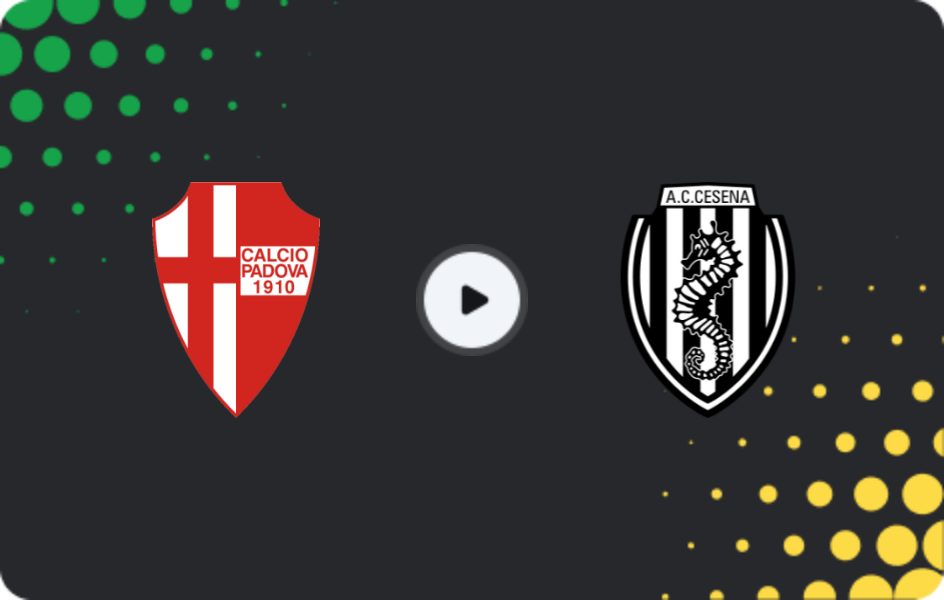Where to watch Padova — Cesena, Serie B, 08.12.2025