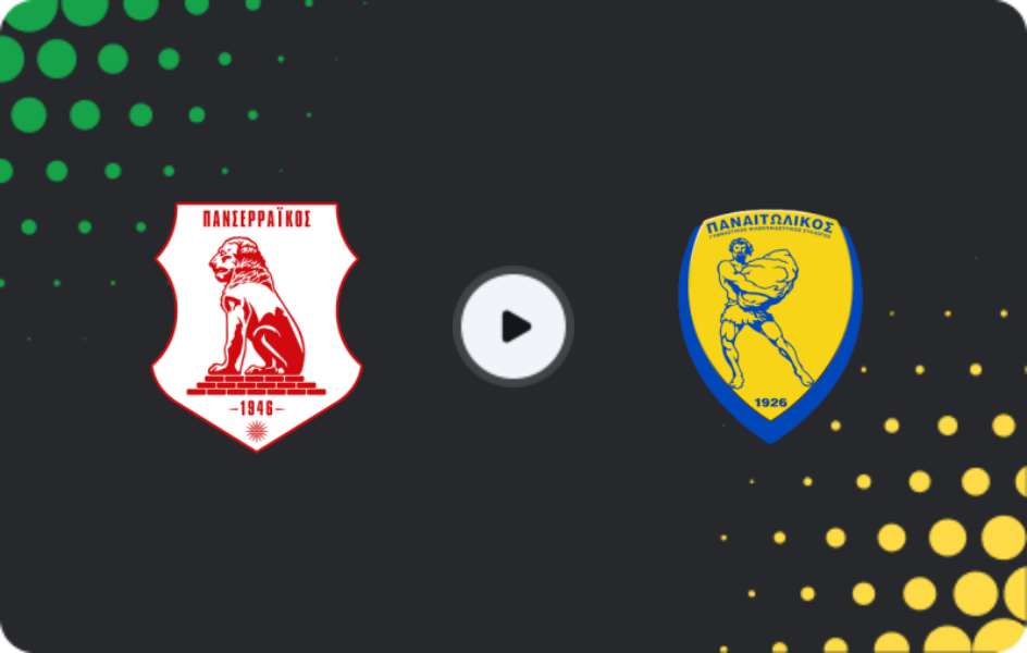 Where to watch Panserraikos — Panetolikos, Super League, 08.12.2025