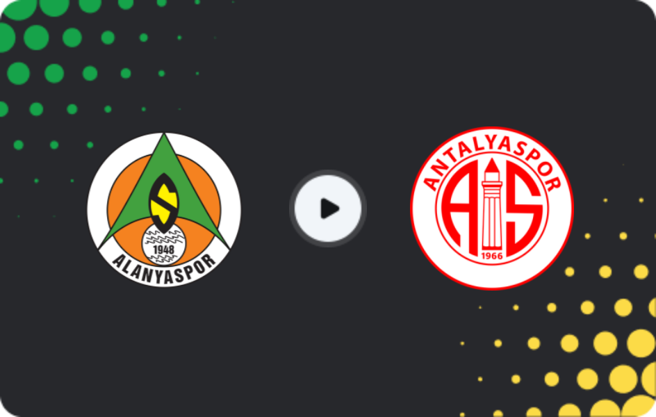 Where to watch Alanyaspor — Antalyaspor, Süper Lig, 08.12.2025