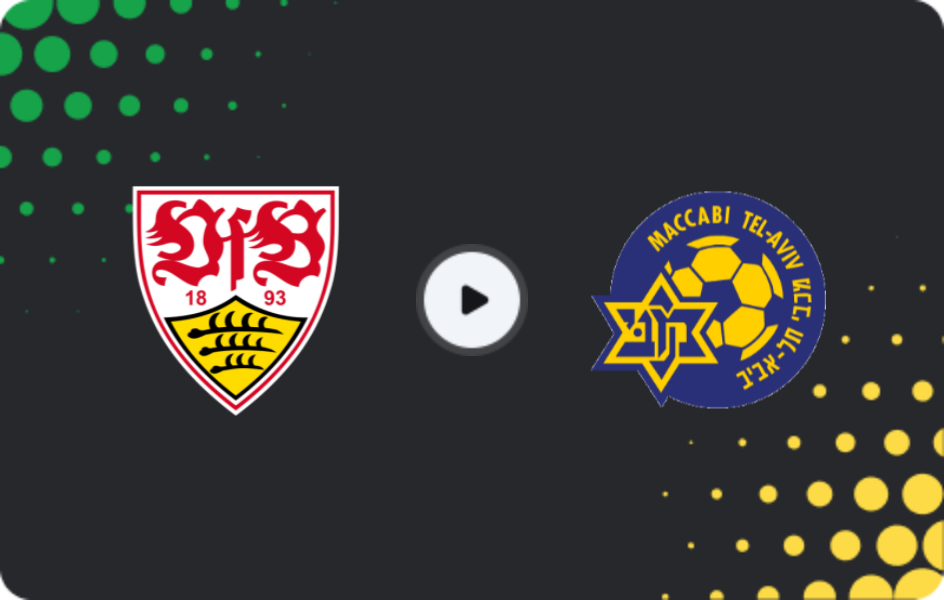 Where to watch Stuttgart — Maccabi Tel Aviv, Europa League, 11.12.2025