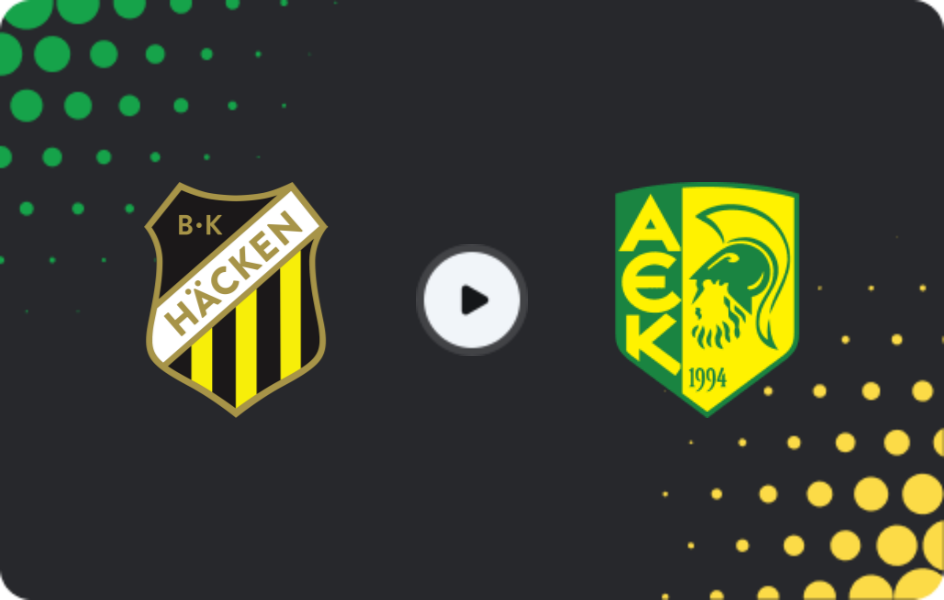 Where to watch Hacken — AEK Larnaca, Conference League, 11.12.2025