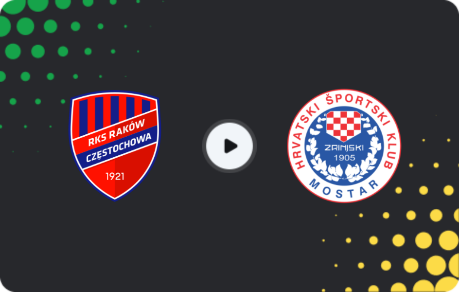 Where to watch Raków — Zrinjski, Conference League, 11.12.2025