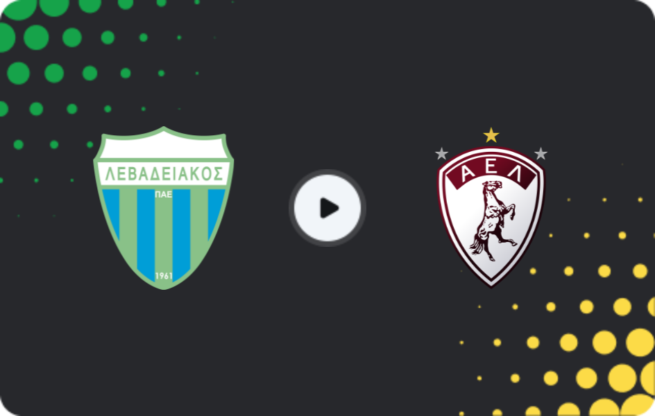 Where to watch Levadiakos — Larisa, Super League, 13.12.2025