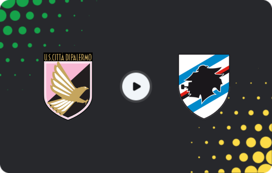 Where to watch Palermo — Sampdoria, Serie B, 12.12.2025