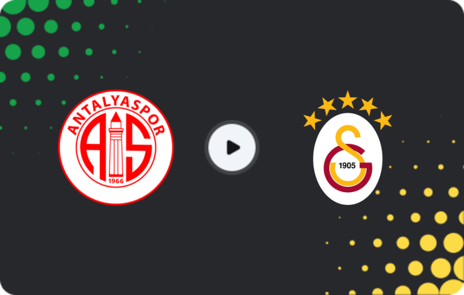 Where to watch Antalyaspor — Galatasaray, Süper Lig, 13.12.2025
