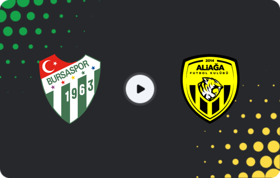 Where to watch Bursaspor — Aliağa, 2. Lig, 20.12.2025