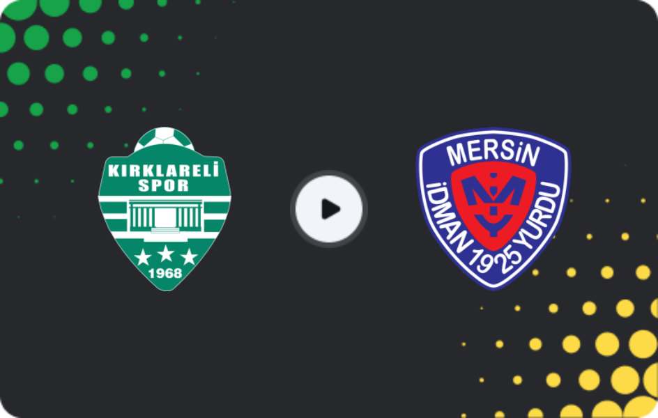 Where to watch Kırklarelispor — Yeni Mersin İdmanyurdu, 2. Lig, 22.12.2025