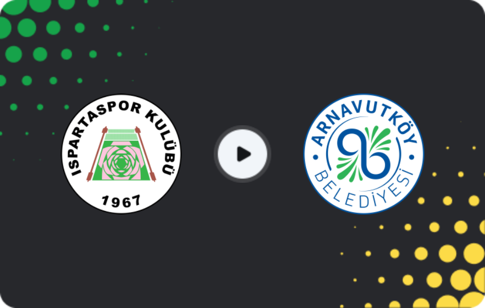 Where to watch Isparta 32 — Arnavutköy Belediyespor, 2. Lig, 21.12.2025