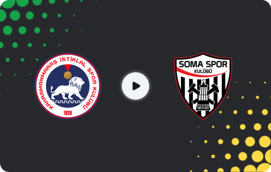 Where to watch Kahramanmaraş İstiklalsp — Somaspor, 2. Lig, 21.12.2025
