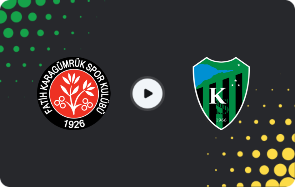 Where to watch Fatih Karagümrük — Kocaelispor, Süper Lig, 14.12.2025