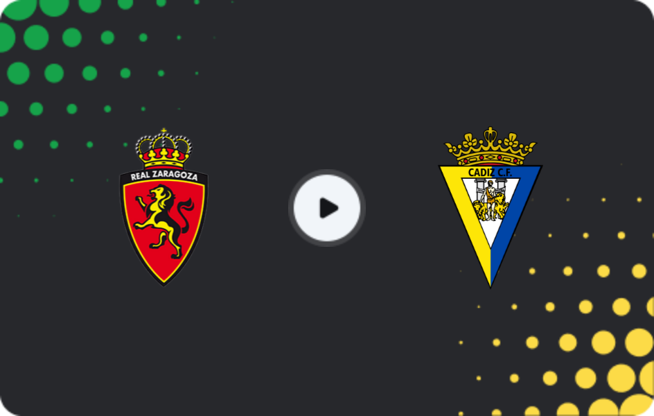 Where to watch Real Zaragoza — Cadiz, Segunda, 13.12.2025