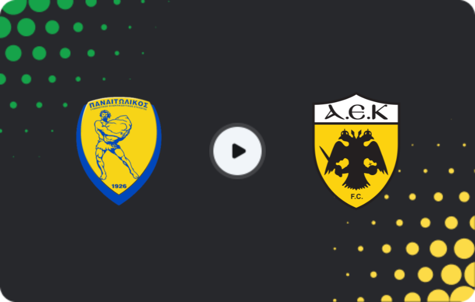 Where to watch Panetolikos — AEK Athens, Super League, 14.12.2025