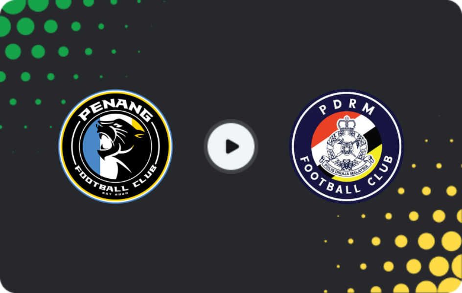 Where to watch Penang — PDRM, Super League, 19.12.2025
