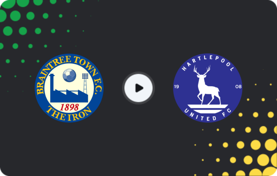Where to watch Braintree — Hartlepool United, National League, 21.12.2025
