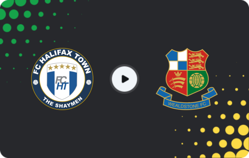 Where to watch Halifax Town — Wealdstone, National League, 21.12.2025