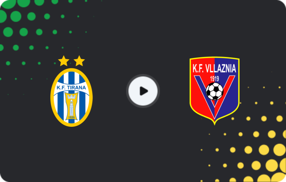 Where to watch Tirana — Vllaznia Shkodër, Superliga, 20.12.2025