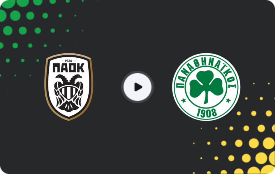 Where to watch PAOK — Panathinaikos, Super League, 21.12.2025