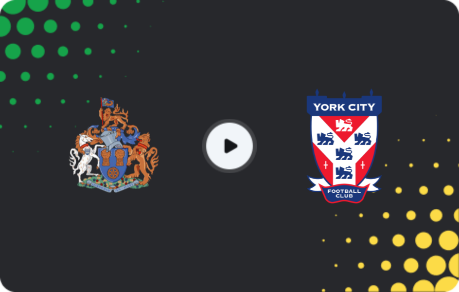 Where to watch Altrincham — York City, National League, 30.12.2025
