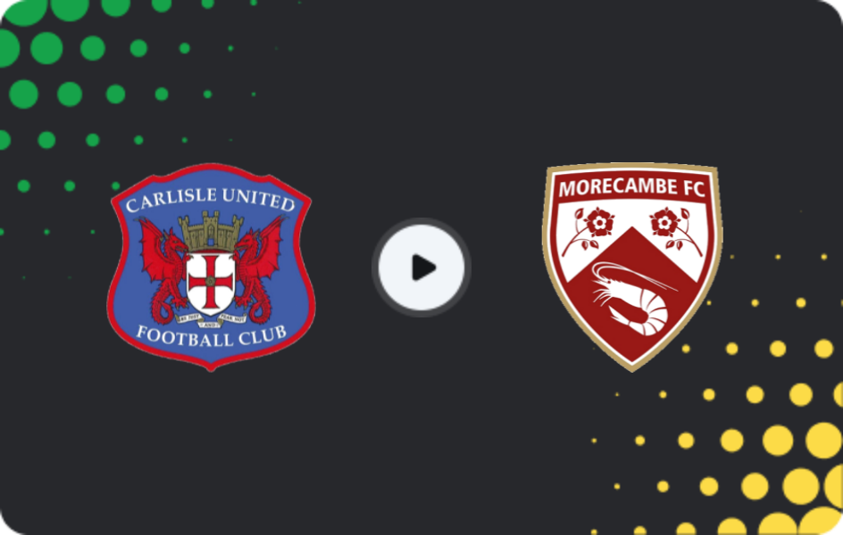 Where to watch Carlisle United — Morecambe, National League, 30.12.2025