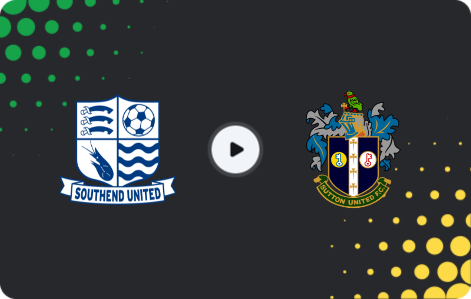 Where to watch Southend United — Sutton Utd, National League, 30.12.2025