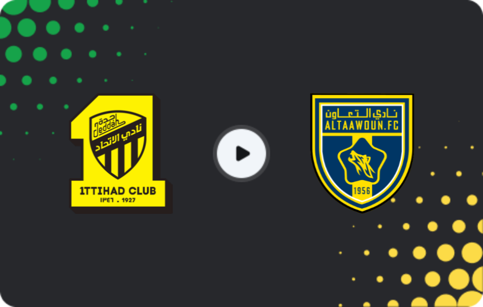 Where to watch Al Ittihad — Al Taawon, Pro League, 02.01.2026