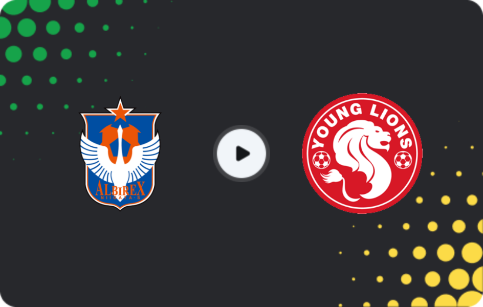 Where to watch Albirex Niigata Singapore — Young Lions, Premier League, 10.01.2026