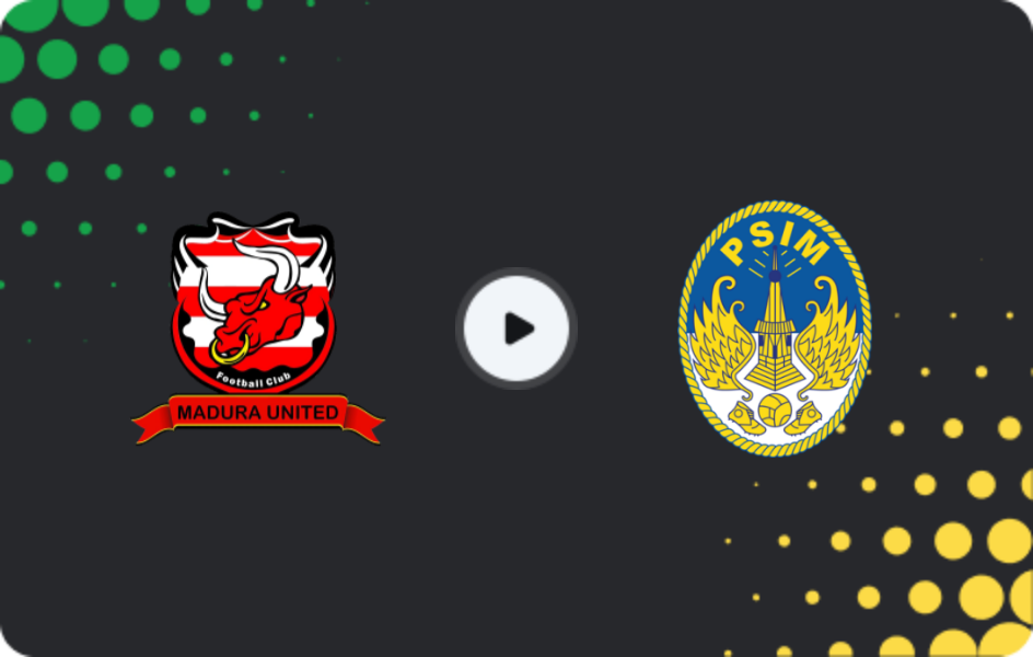 Where to watch Madura United — PSIM, Liga 1, 10.01.2026