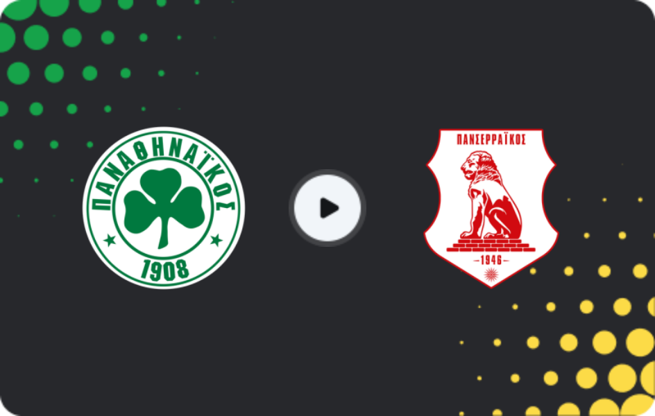 Where to watch Panathinaikos — Panserraikos, Super League, 10.01.2026