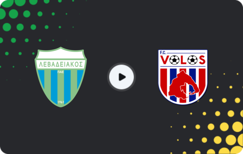 Where to watch Levadiakos — Volos, Super League, 10.01.2026