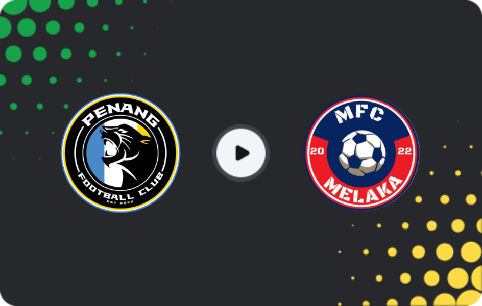 Where to watch Penang — Melaka FC, Super League, 11.01.2026