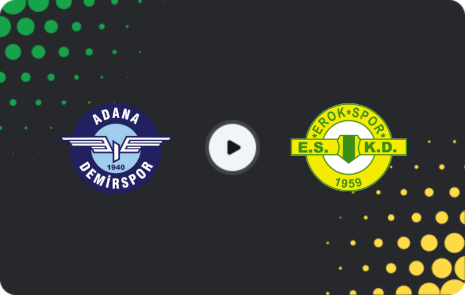 Where to watch Adana Demirspor — Erokspor, TFF First League, 11.01.2026