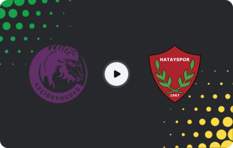 Where to watch Keçiörengücü — Hatayspor, TFF First League, 11.01.2026