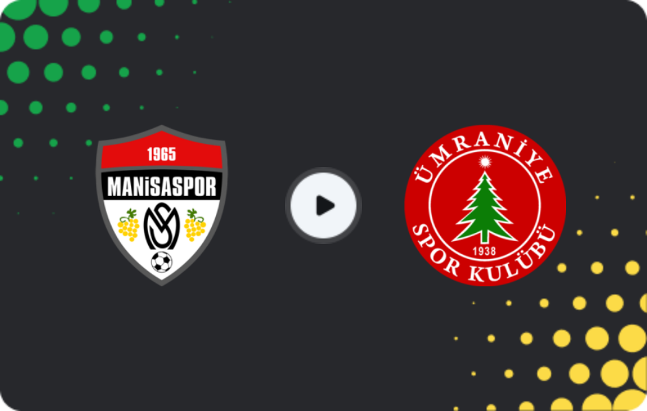 Where to watch Manisa — Ümraniyespor, TFF First League, 11.01.2026