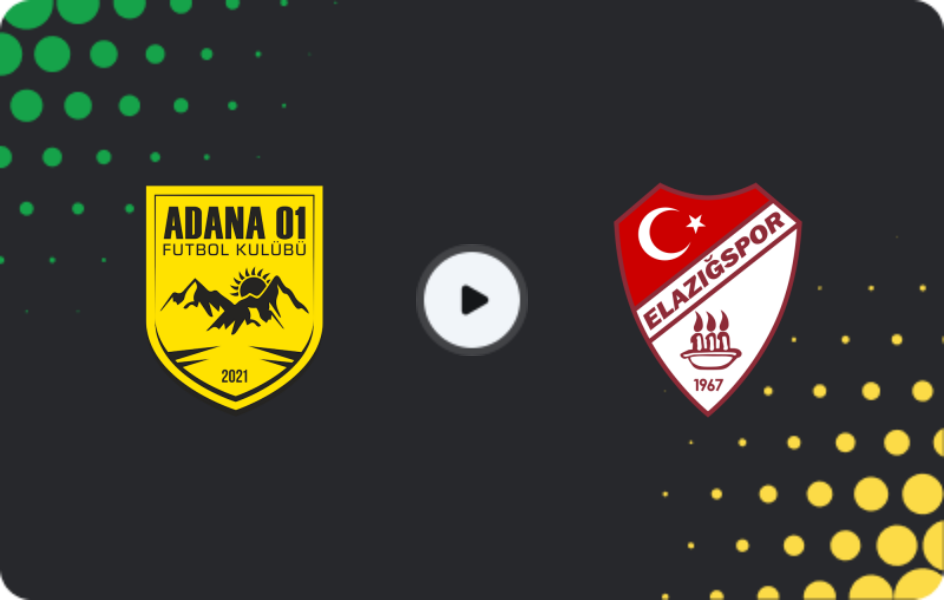 Where to watch Adana 01 FK — Elazığspor, 2. Lig, 11.01.2026
