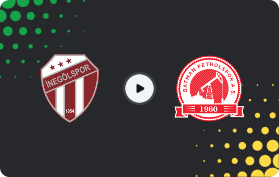 Where to watch İnegölspor — Batman Petrolspor, 2. Lig, 11.01.2026