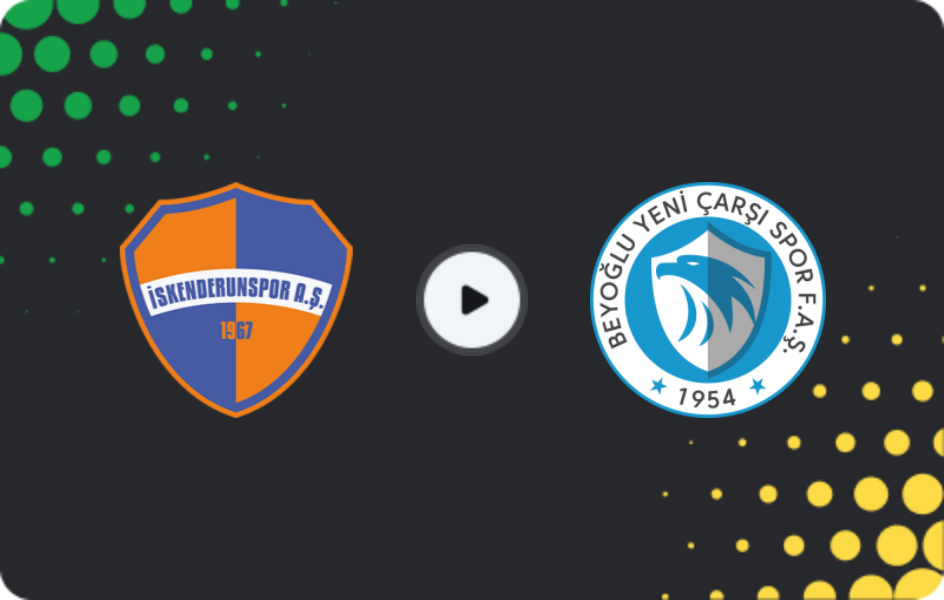 Where to watch İskenderun A.Ş. — Beyoğlu Yeni Çarşı, 2. Lig, 11.01.2026