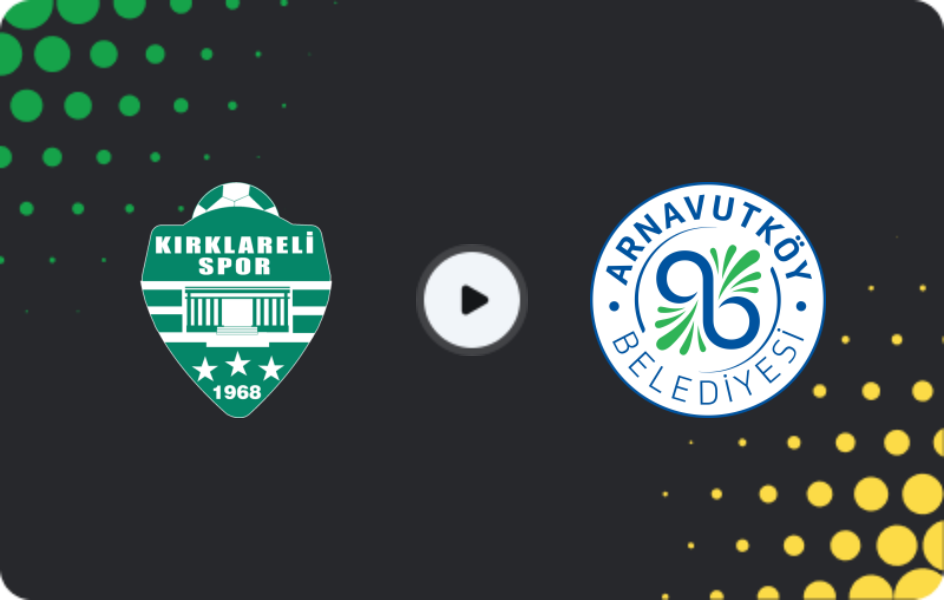 Where to watch Kırklarelispor — Arnavutköy Belediyespor, 2. Lig, 11.01.2026
