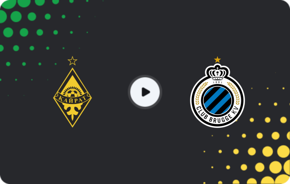 Where to watch Kairat Almaty — Brugge, Champions League, 20.01.2026