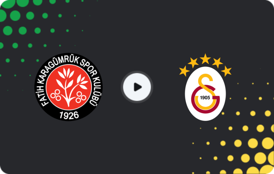 Where to watch Fatih Karagümrük — Galatasaray, Süper Lig, 25.01.2026