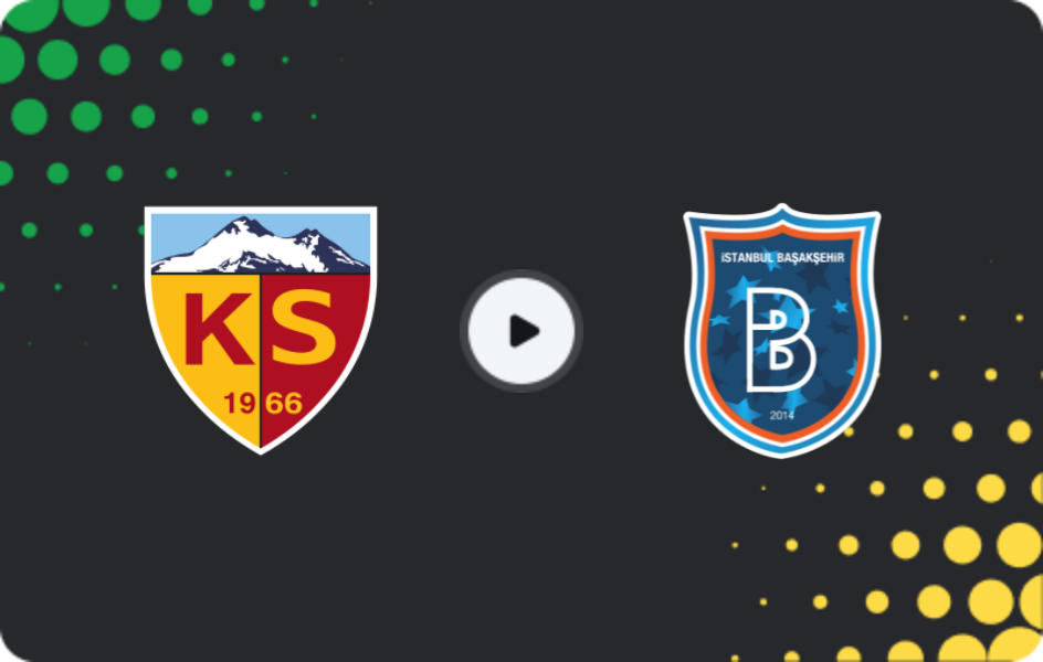 Where to watch Kayserispor — Istanbul Basaksehir, Süper Lig, 25.01.2026
