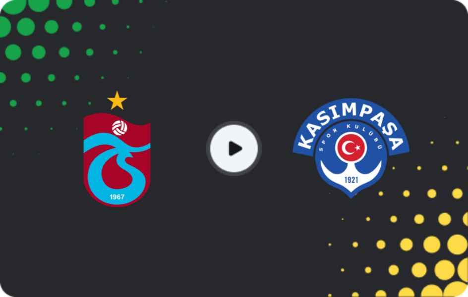Where to watch Trabzonspor — Kasimpasa, Süper Lig, 25.01.2026