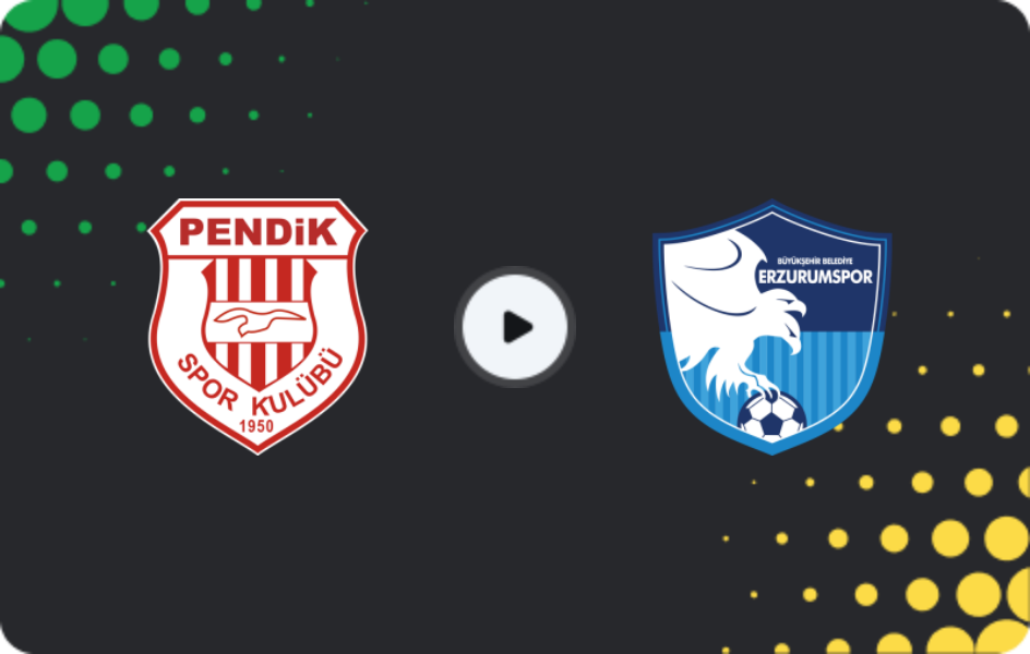 Where to watch Pendikspor — Erzurumspor, TFF First League, 24.01.2026