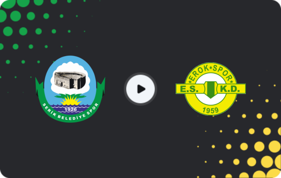 Where to watch Serik Belediyespor — Erokspor, TFF First League, 25.01.2026